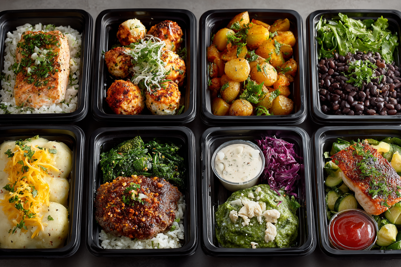 Grup de adulți seniori zâmbitori participând la un atelier de gătit sănătos